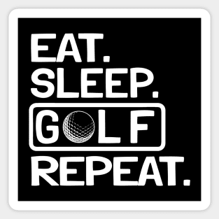 Eat Sleep Golf Repeat Sticker